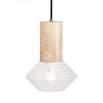 Lampa oprawka z kablem i wtyczką Edge jasne szkło